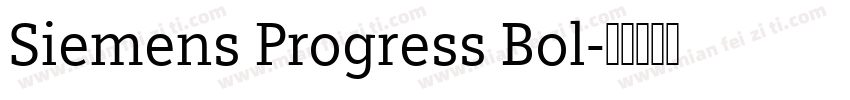 Siemens Progress Bol字体转换